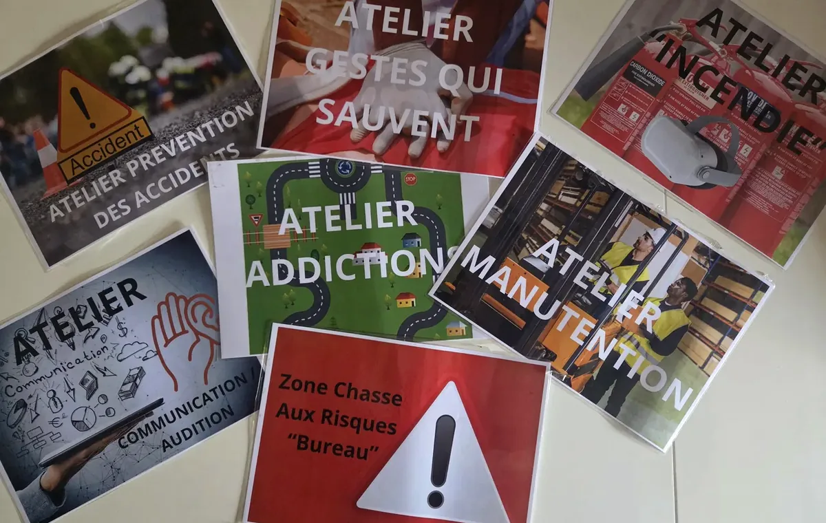 Supports personnalisés préparés pour un Safety Day