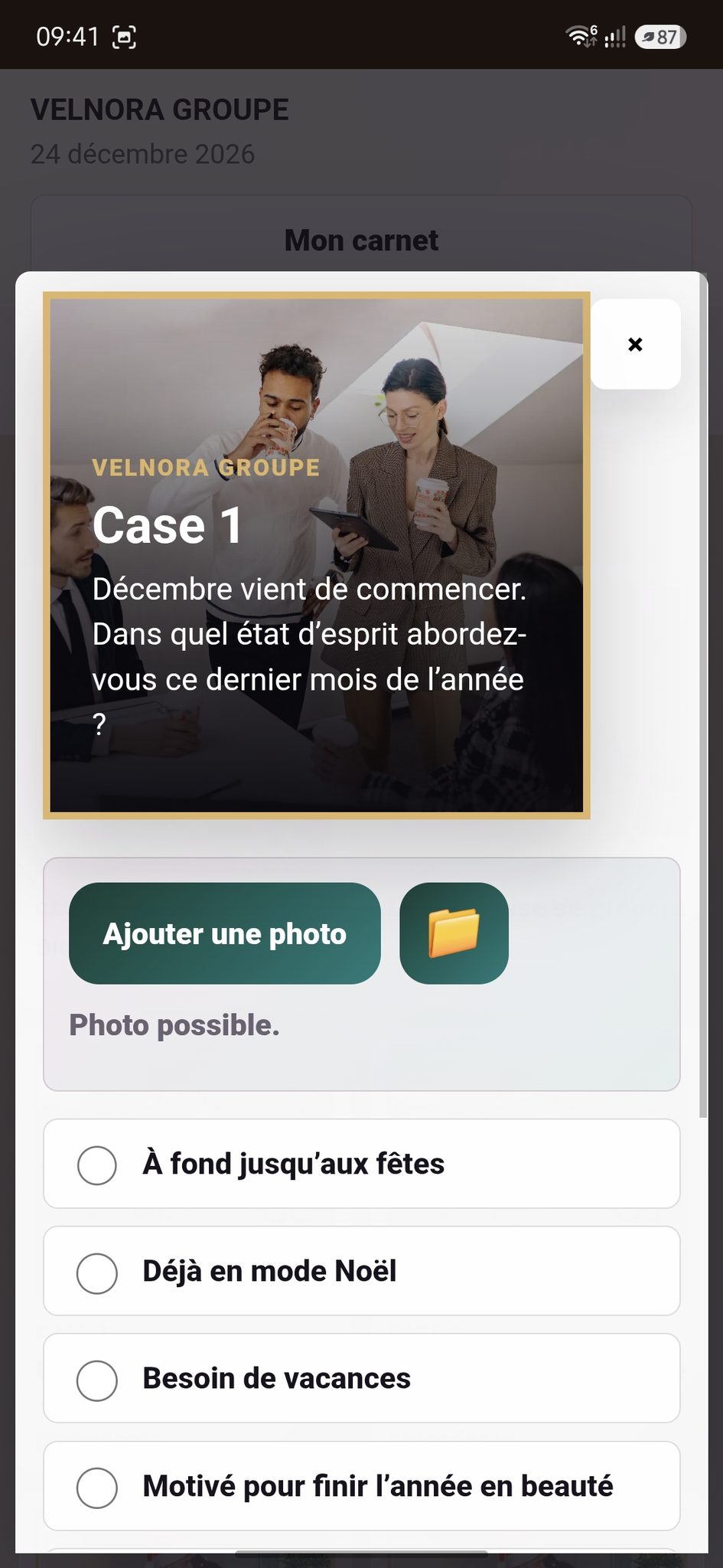 Classement dans un calendrier digital de Noël
