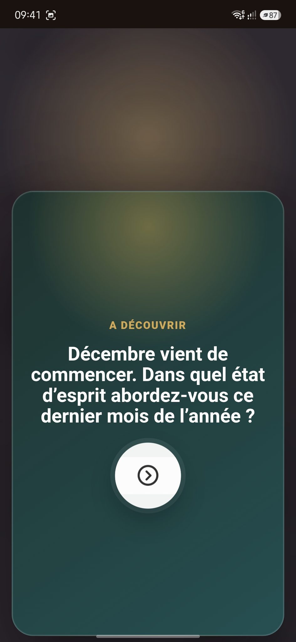 Question du calendrier digital Noël sur smartphone